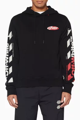 Off white split stripe pullover hoodie outlet