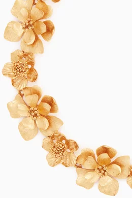Oscar de la renta flower necklace hot sale