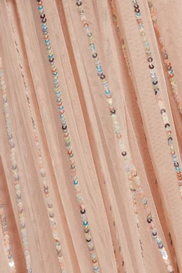 Buy Needle Thread Pink Shimmer Sequin Maxi Skirt For Women Online Ounass Bahrain