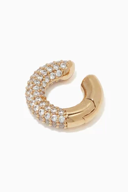 Buy Fendi Gold Crystal Pave Mono Ear Cuff For Women Online Ounass Bahrain