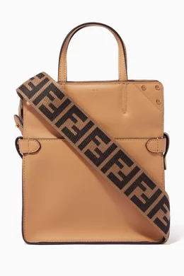 Buy Fendi Neutral Mini Fendi Flip Calfskin Bag For Women Online Ounass Bahrain