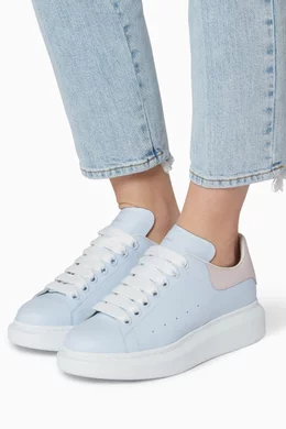 Buy Alexander McQueen Blue Pastel Blue Oversized Sole Sneakers For Women Online Ounass Bahrain