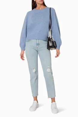 Buy Vince Blue Blue Raglan Sleeve Dolman Sweater For Women Online Ounass Bahrain
