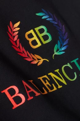 Buy Balenciaga Black Rainbow Logo Graphic Hoodie For Men Online Ounass Bahrain