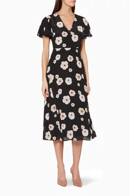Zameeka silk floral dress top