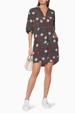 Buy WHISTLES Black Lola Confetti Floral Dress For Women Online Ounass Bahrain