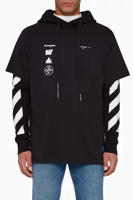 Buy Off White Black Diag Mariana Hoodie For Men Online Ounass Bahrain
