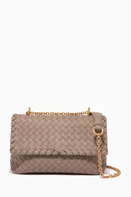 Buy Bottega Veneta Brown Baby Olimpia Intrecciato Leather Shoulder Bag For Women Online Ounass Bahrain