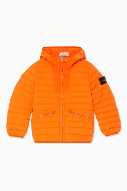 Orange stone island puffer sales