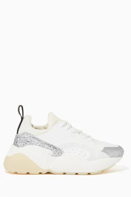 Buy Stella McCartney Silver Eclypse Metallic Glitter Chunky Runner Sneakers For Women Online Ounass Bahrain