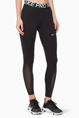 Buy Nike Black Mesh Panel Leggings For Women Online Ounass Bahrain