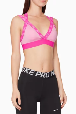 Buy Nike Pink Indy Logo Strap Sports Bra For Women Online Ounass Bahrain