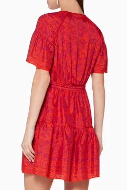 Whistles henna print flippy dress hot sale