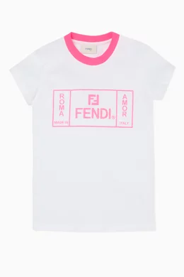 Buy Fendi White Roma Amor T Shirt For Girls Online Ounass Bahrain