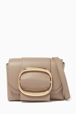 Buy See By Chloe Grey Hopper Leather Cross Body Bag For Women Online Ounass Bahrain