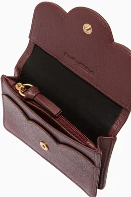 Buy See By Chloe Burgundy Polina Small Leather Wallet For Women Online Ounass Bahrain