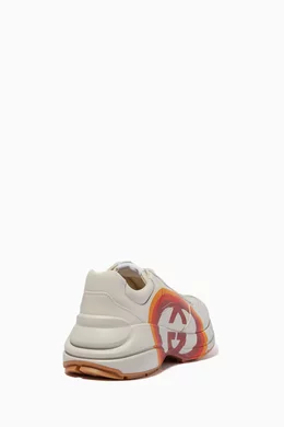 Rhyton sneaker with interlocking g and heart cheap