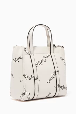 Buy Marc Jacobs White x New York Magazine The Mini Tag Tote Bag For Women Online Ounass Bahrain