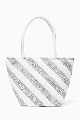 Buy Alexander Wang White Roxy Small Quilted Nylon Tote Bag For Women Online Ounass Bahrain