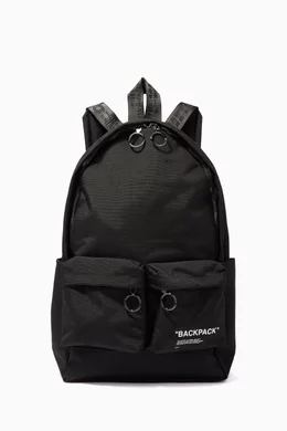 Off white quote backpack hot sale