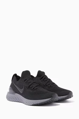 Nike epic react flyknit 2 all black discount