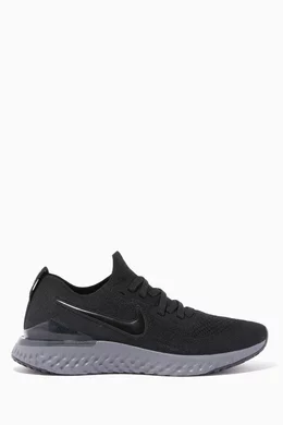 Buy Nike Black Epic React Flyknit 2 Sneakers For Women Online Ounass Bahrain