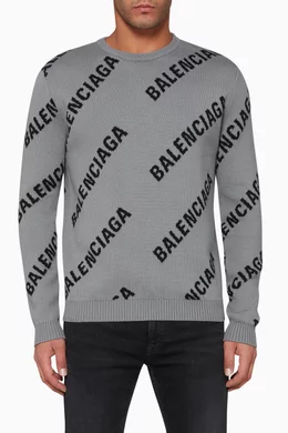 Balenciaga sweater silver hot sale