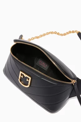 Buy Furla Black Isola Leather Belt Bag For Women Online Ounass Bahrain