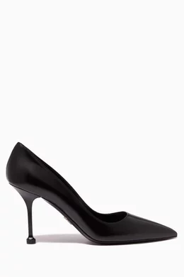 Buy Prada Black Classic Brushed Leather Pumps For Women Online Ounass Bahrain