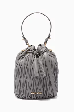 Miu miu matelasse bucket bag outlet