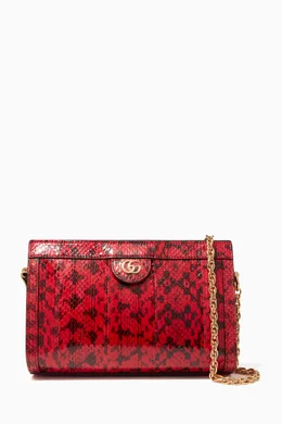 Ophidia small snakeskin shoulder bag best sale