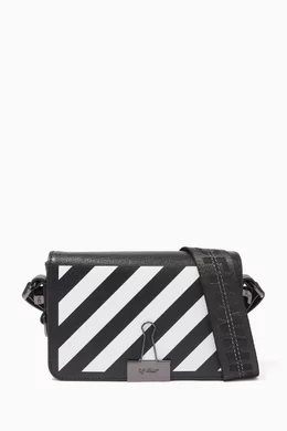 Off white mini diagonal stripes leather bag best sale