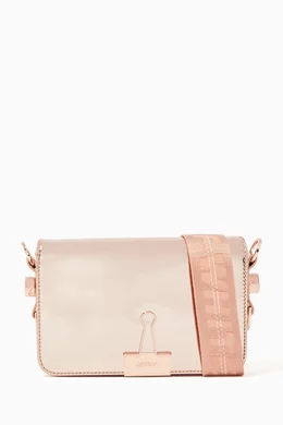 Buy Off White Rose Gold Mirror Mini Flap Bag For Women Online Ounass Bahrain