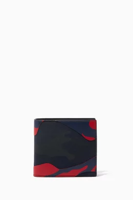 Buy Valentino Garavani Blue Contrast Camouflage Wallet For Men Online Ounass Bahrain