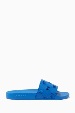 Gucci gg rubber slides cheap
