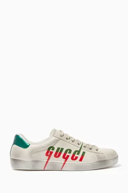 Buy Gucci White New Ace Gucci Blade Sneakers For Men Online Ounass Bahrain