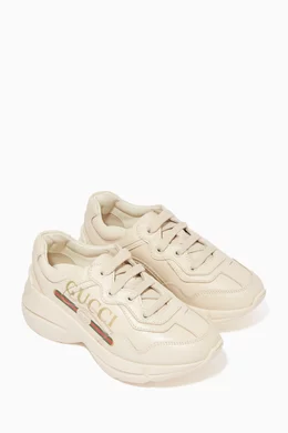 Buy Gucci White Iconic Logo Sneakers For Boys Online Ounass Bahrain