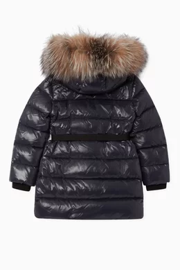 Buy Moncler Enfant Blue Sagnes Quilted Parka Jacket For Girls Online Ounass Bahrain