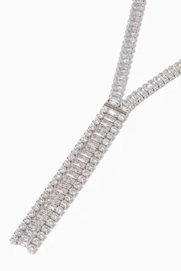 Cz by kenneth jay lane silver lariat clearance