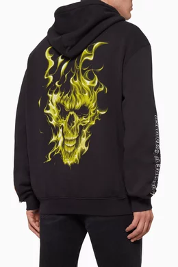 Heron preston skull hoodie clearance