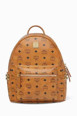 Buy MCM Brown Stark Side Stud Backpack in Visetos For UNISEX Online Ounass Bahrain