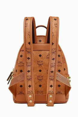 Mcm brown leather backpack clearance