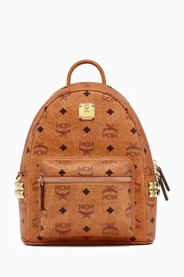 Buy MCM Brown Stark Side Studs Backpack in Visetos For Women Online Ounass Bahrain
