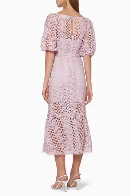 Buy Keepsake The Label Purple Lovable Lace Midi Dress For Women Online Ounass Bahrain