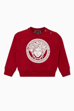 Buy Versace Red Medusa Logo Print Sweatshirt For Baby Boys Online Ounass Bahrain