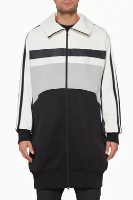 Buy Y 3 Neutral Oversized Varsity Logo Track Jacket For Men Online Ounass Bahrain