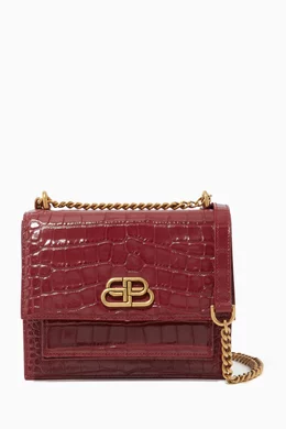 Buy Balenciaga Red Sharp S Satchel Crocodile Embossed Bag For Women Online Ounass Bahrain