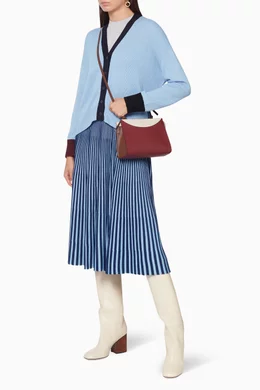 Buy Marni Red Law Three Tone Leather Shoulder Bag For Women Online Ounass Bahrain