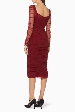 Dolce and gabbana ruched tulle dress top