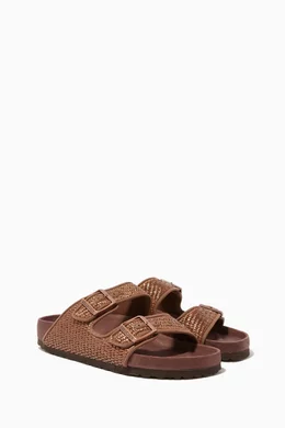 Buy Birkenstock Brown Arizona Il Dolce Far Niente Raffia Sandals For Women Online Ounass Bahrain